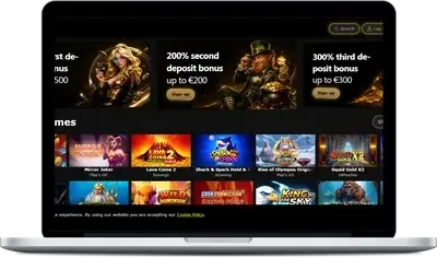 7Gold casino lobby on a laptop